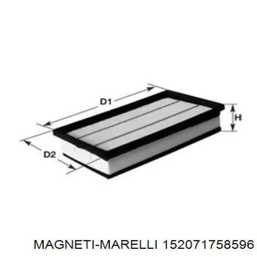 Воздушный фильтр 152071758596 Magneti Marelli