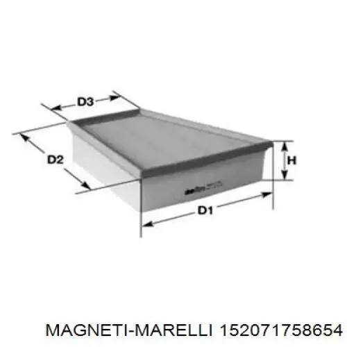 Воздушный фильтр 152071758654 Magneti Marelli