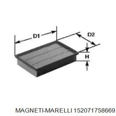 Воздушный фильтр 152071758669 Magneti Marelli