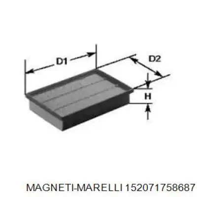 Воздушный фильтр 152071758687 Magneti Marelli