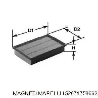 Воздушный фильтр 152071758692 Magneti Marelli