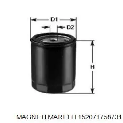 Масляный фильтр 152071758731 Magneti Marelli