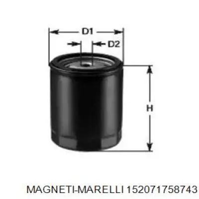 Фильтр масляный Magneti Marelli 152071758743