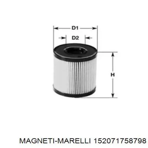 Масляный фильтр 152071758798 Magneti Marelli