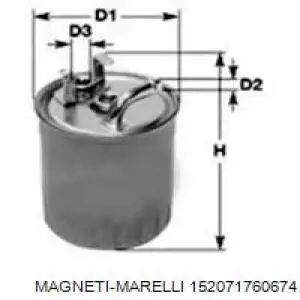 Топливный фильтр 152071760674 Magneti Marelli