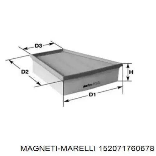 Воздушный фильтр 152071760678 Magneti Marelli