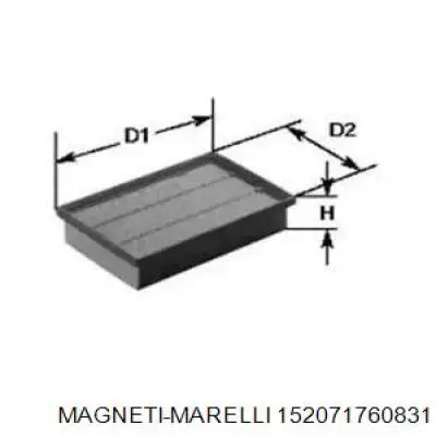 Воздушный фильтр 152071760831 Magneti Marelli