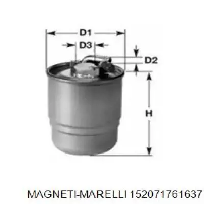 Масляный фильтр 152071761637 Magneti Marelli