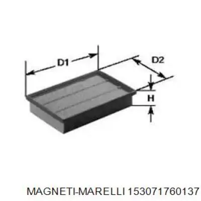 Воздушный фильтр 153071760137 Magneti Marelli