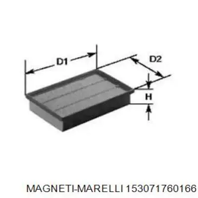 Воздушный фильтр 153071760166 Magneti Marelli