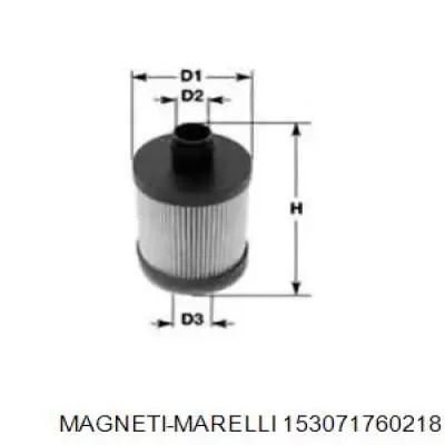 Масляный фильтр 153071760218 Magneti Marelli