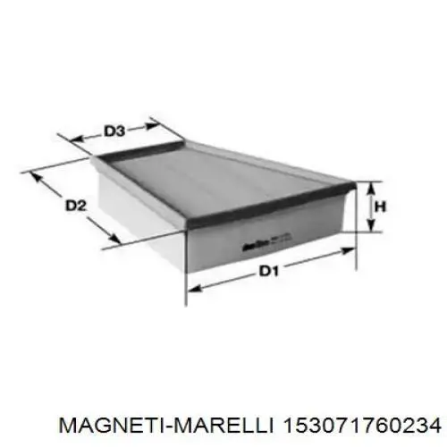 Фильтр воздушный Magneti Marelli 153071760234