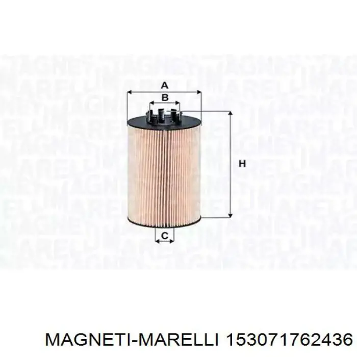 153071762436 Magneti Marelli filtro de óleo