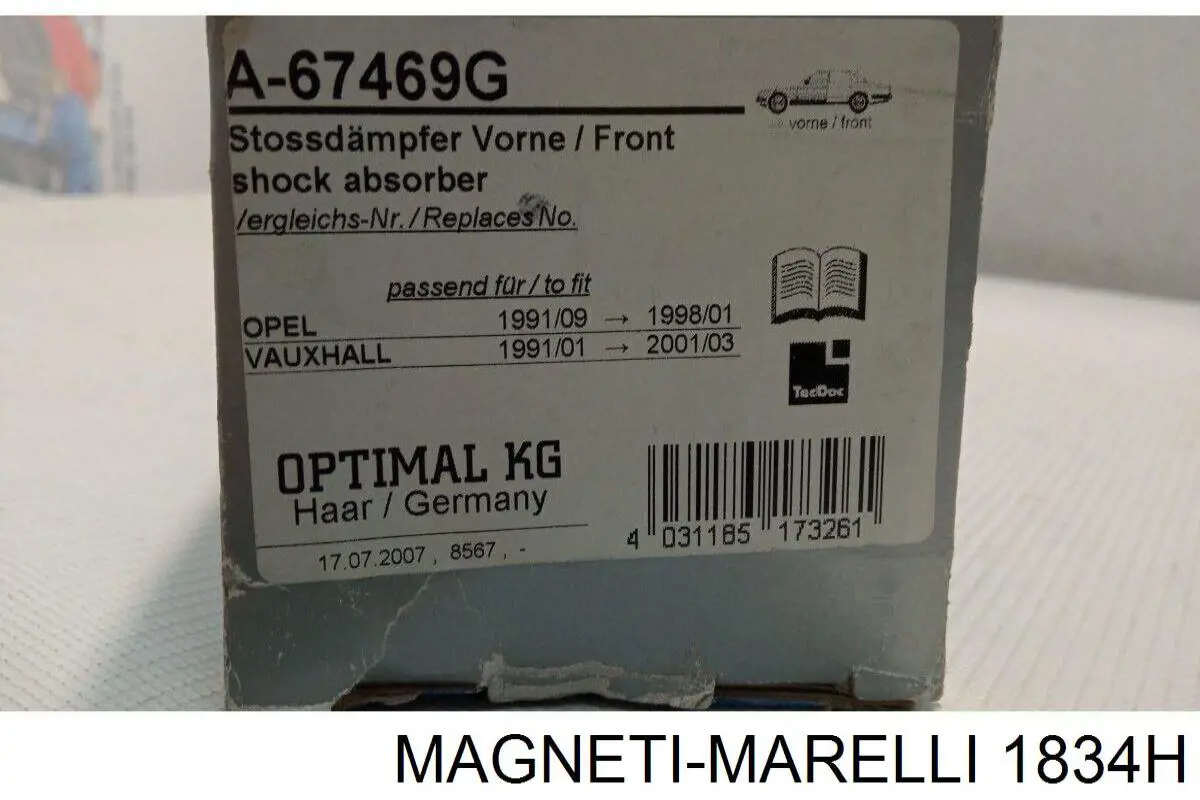 Амортизатор передний левый 1834H Magneti Marelli