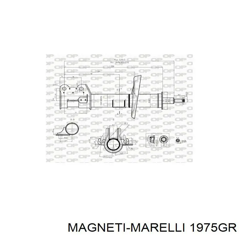 Купить 1975GR Magneti Marelli Амортизатор подвески передний правый