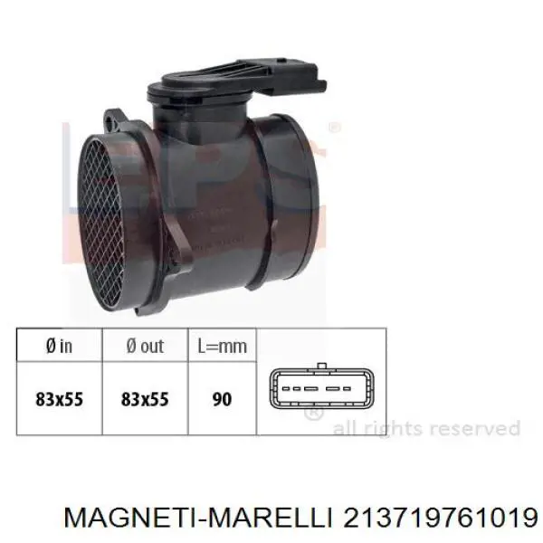 Купить 213719761019 Magneti Marelli Воздухомер