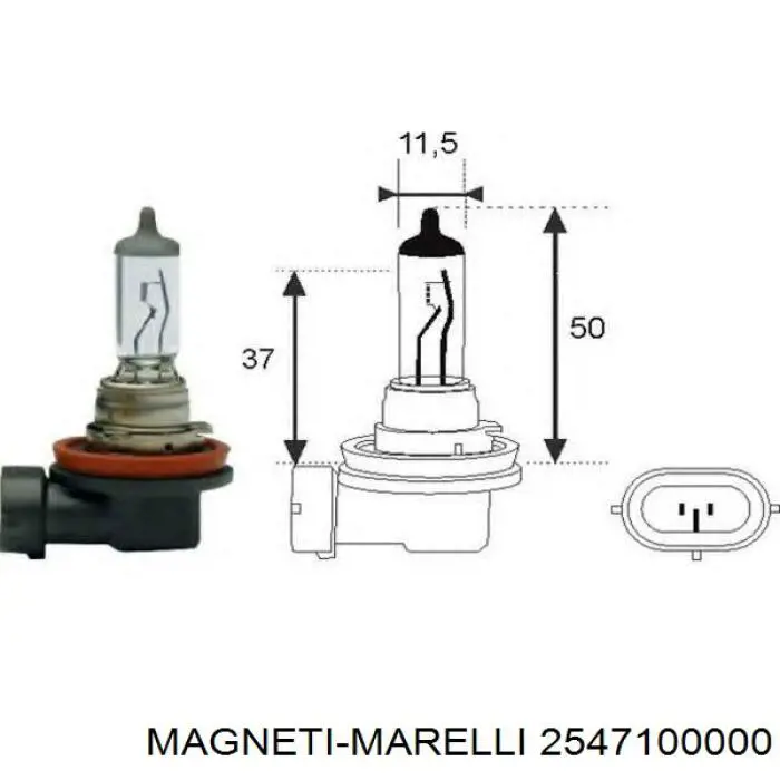 Галогенная автолампа Magneti Marelli 2547100000