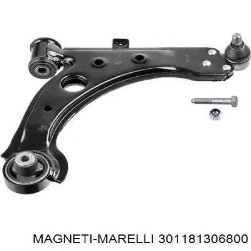 Рычаг передней подвески нижний левый 301181306800 Magneti Marelli