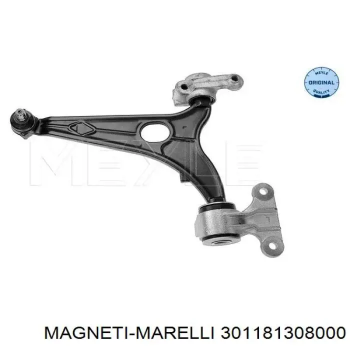 Рычаг передней подвески нижний левый 301181308000 Magneti Marelli