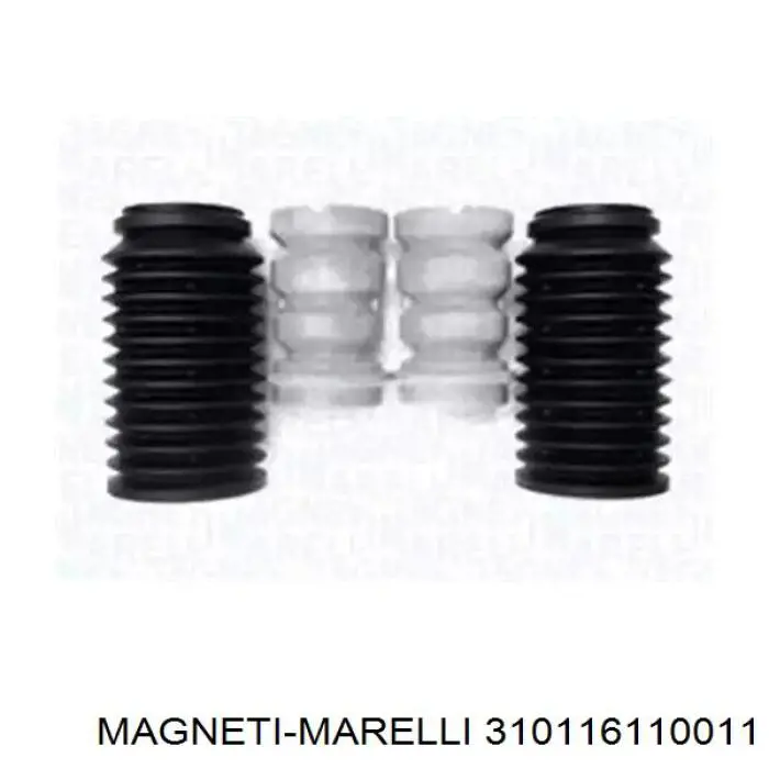 310116110011 Magneti Marelli pára-choque (grade de proteção de amortecedor traseiro + bota de proteção)