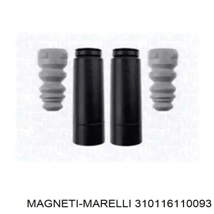 310116110093 Magneti Marelli pára-choque (grade de proteção de amortecedor traseiro + bota de proteção)