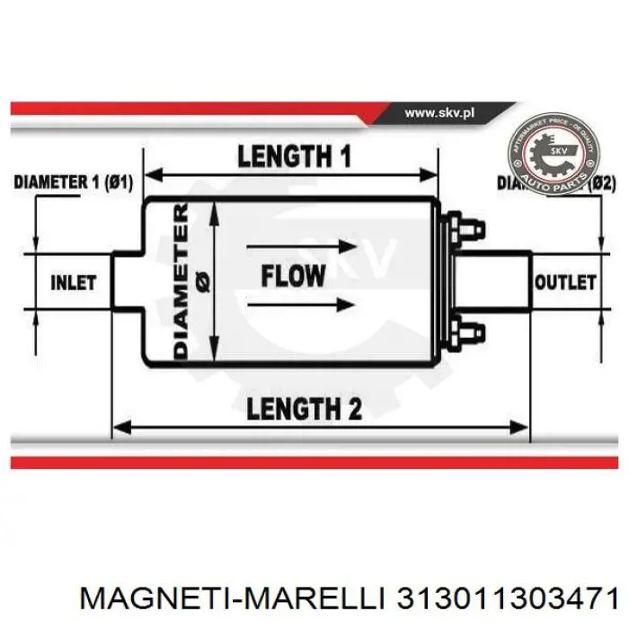 Купить 313011303471 Magneti Marelli Элемент-турбинка топливного насоса