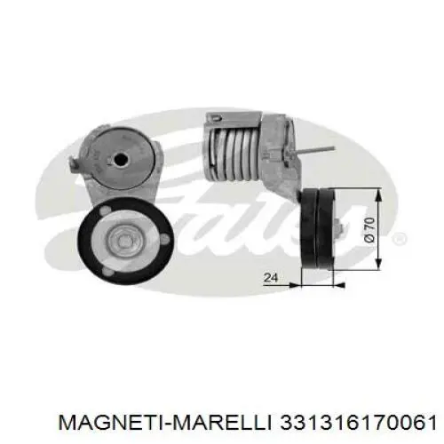 331316170061 Magneti Marelli Ролик натяжителя ремня агрегатов