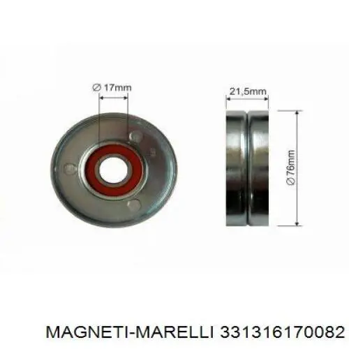 Натяжной ролик Magneti Marelli 331316170082 цена, от 12.39 USD