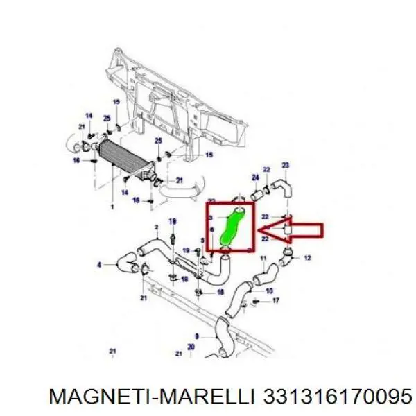 331316170095 Magneti Marelli Ролик приводного ремня, паразитный