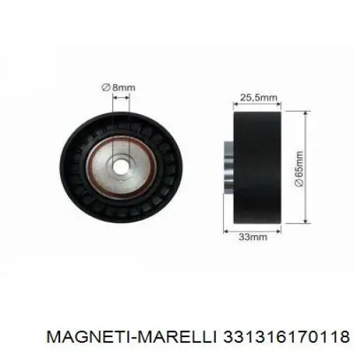 331316170118 Magneti Marelli Ролик приводного ремня, паразитный