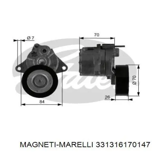 Натяжной ролик Magneti Marelli 331316170147 цена, от 17.70 USD