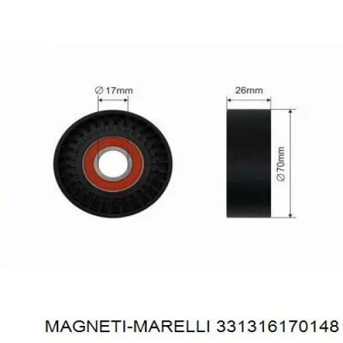 Купить 331316170148 Magneti Marelli Натяжной ролик