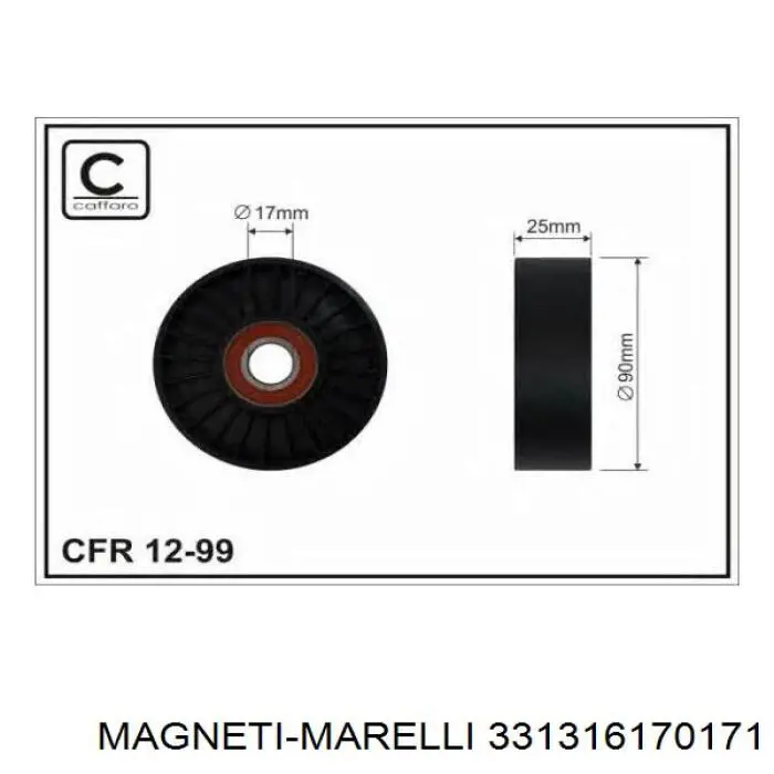 331316170171 Magneti Marelli Ролик натяжителя ремня агрегатов