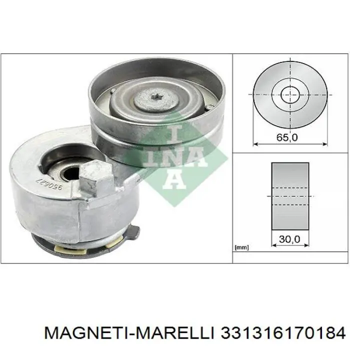 331316170184 Magneti Marelli Ролик натяжителя ремня агрегатов