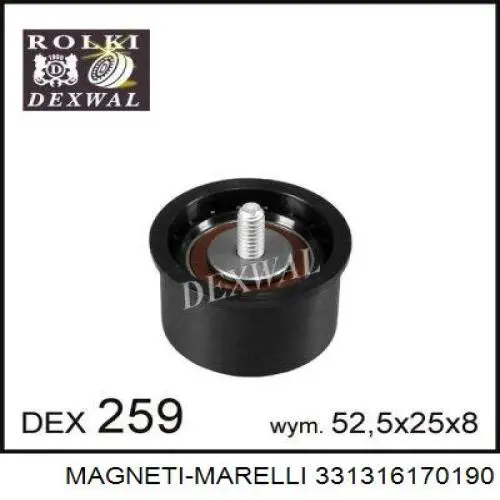 Ролик ременя ГРМ, паразитний 331316170190 Magneti Marelli