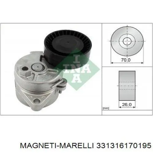 Купить 331316170195 Magneti Marelli Натяжной ролик