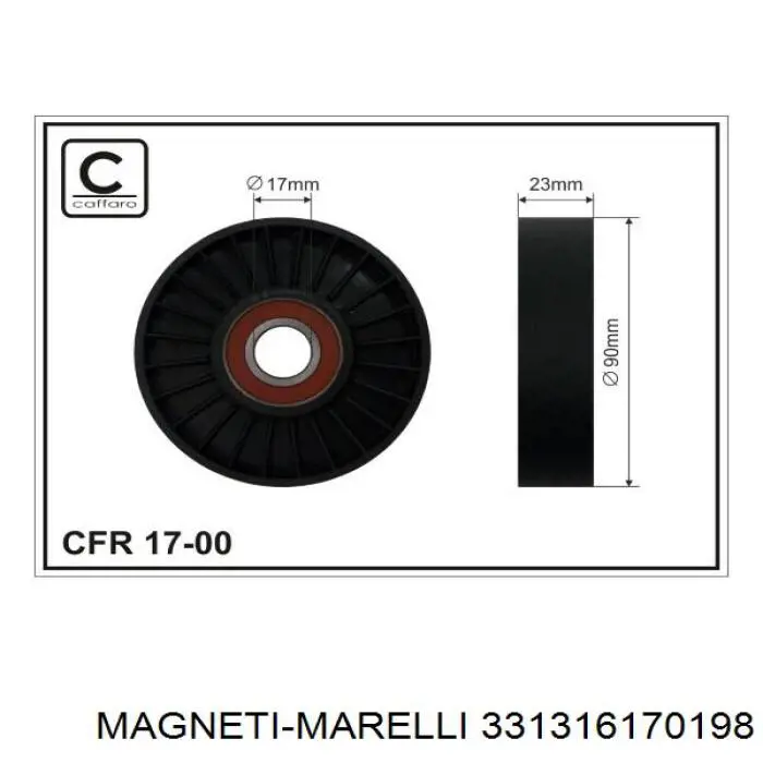 Натяжной ролик 331316170198 Magneti Marelli