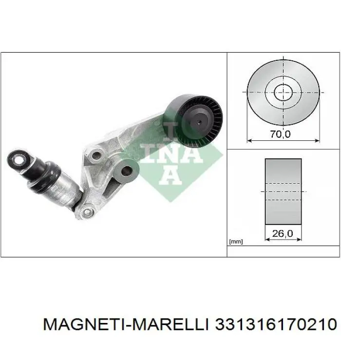331316170210 Magneti Marelli Натяжитель клинового ремня