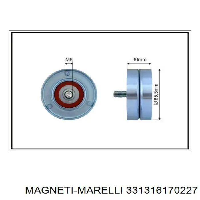 331316170227 Magneti Marelli Ролик натяжителя ремня агрегатов