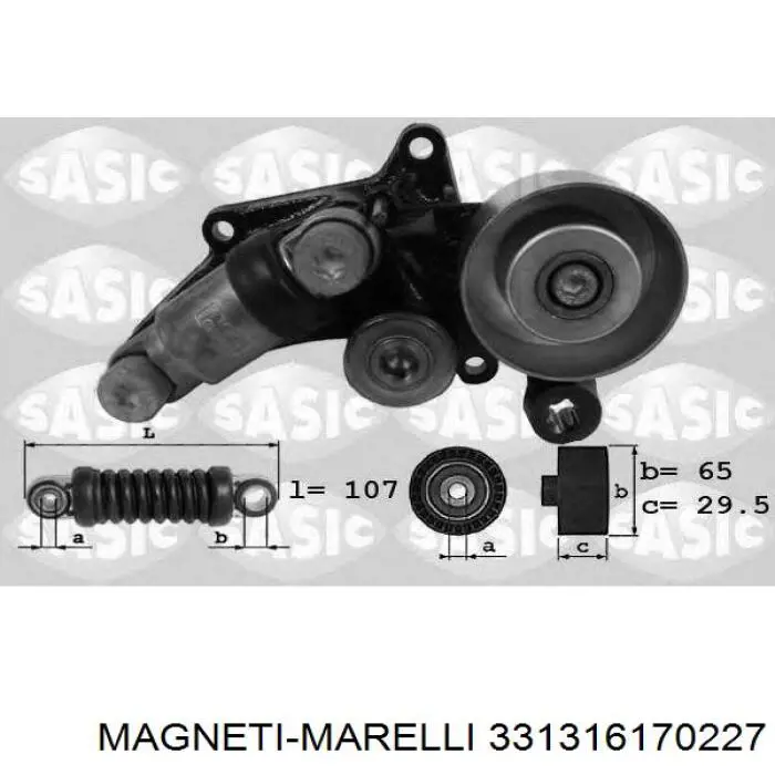 Натяжной ролик 331316170227 Magneti Marelli