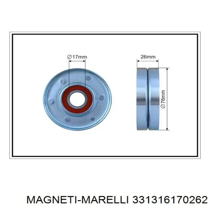 331316170262 Magneti Marelli Ролик натяжителя ремня агрегатов