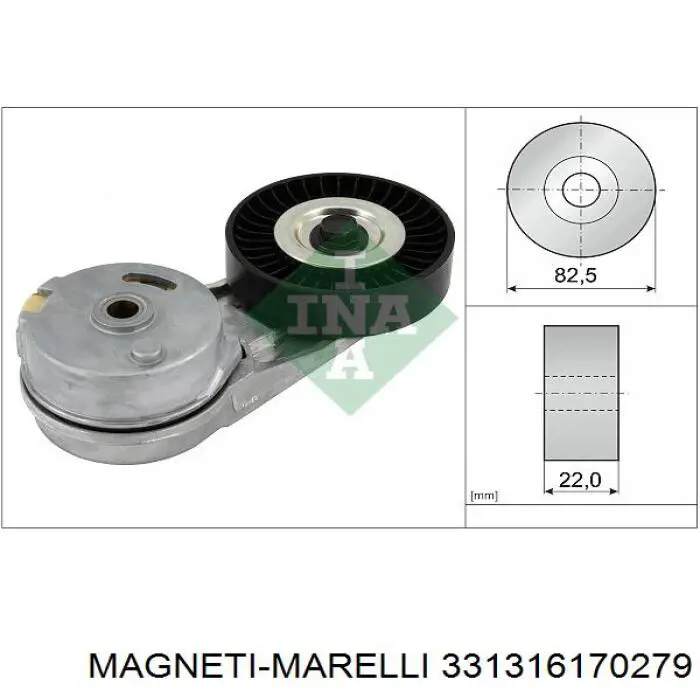 331316170279 Magneti Marelli Натяжитель клинового ремня