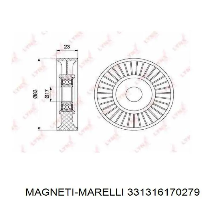 Роликовий модуль натяжителя ремня Magneti Marelli 331316170279 цена, от 12.13 USD