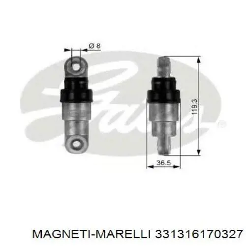 Натяжной ролик Magneti Marelli 331316170327 цена, от 9.32 USD