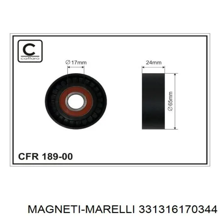 331316170344 Magneti Marelli Ролик натяжителя ремня агрегатов