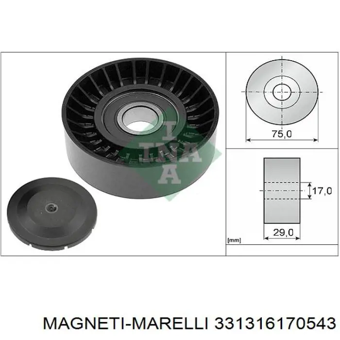 Купить 331316170543 Magneti Marelli Паразитный ролик