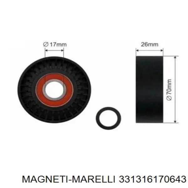 331316170643 Magneti Marelli натяжитель приводного ремня