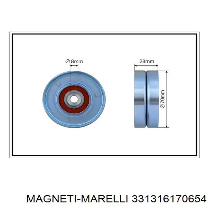 Купить 331316170654 Magneti Marelli Натяжной ролик