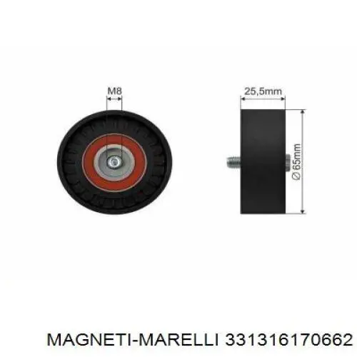 Купить 331316170662 Magneti Marelli Паразитный ролик
