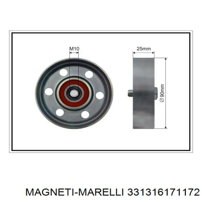 Натяжной ролик Magneti Marelli 331316171172 цена, от 11.40 USD